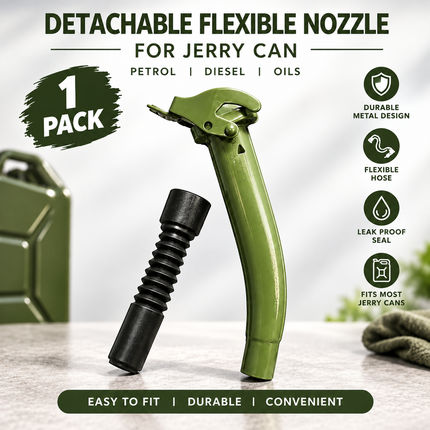 30cm Jerry Can Spout Easy Pour Detachable Rubber Nozzle for Metal Jerry Cans