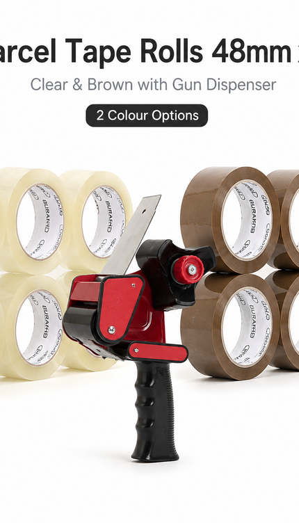 Strong Adhesive Parcel Packing Tape – 3,6 Rolls, 48mm × 66m