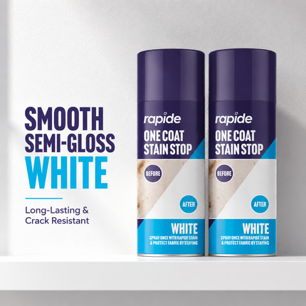 2x Stain Stop Spray Blocker 1-Coat White Aerosol Damp Mould Prevent Paint 400ml