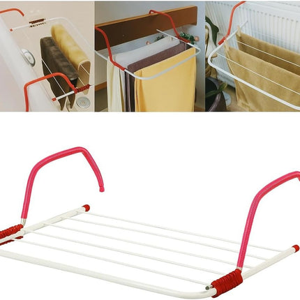 Radiator Laundry Airer Dryer Rack 5 Bar Folding Clothes Towel Washing Rack 3M