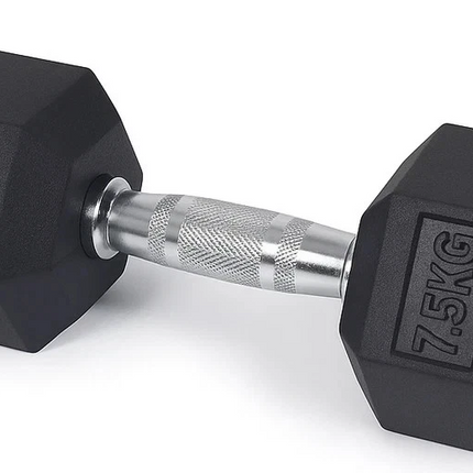Hex Dumbbells Set 2.5kg-20kg Pair Rubber Encased Hexagonal Weight Lifting Gym