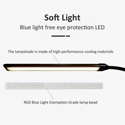 Clip-on Desk Lamp LED Reading Light USB Clamp Adjustable Flexible 4000K