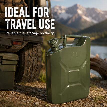 Metal Jerry Can 5L 10L 20L & Spout Heavy Duty Petrol Diesel Storage Container