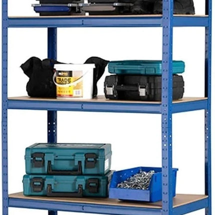 5 Tier Steel Garage Shelving Unit – Blue
