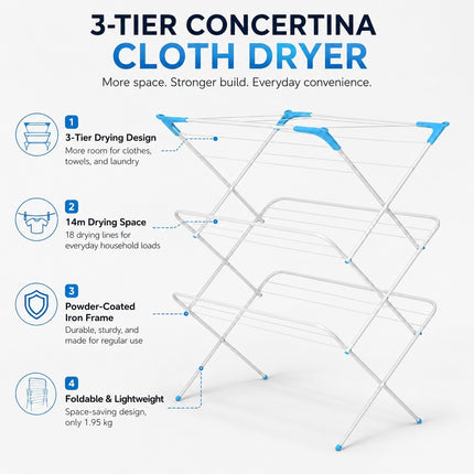 3-Tier Folding Clothes Airer