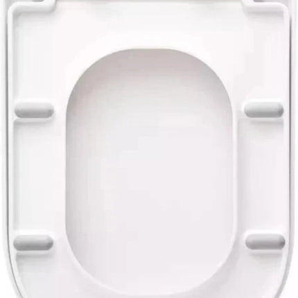 UF Soft Close 18in Universal Bathroom Toilet Seat White WC Seat with Fittings