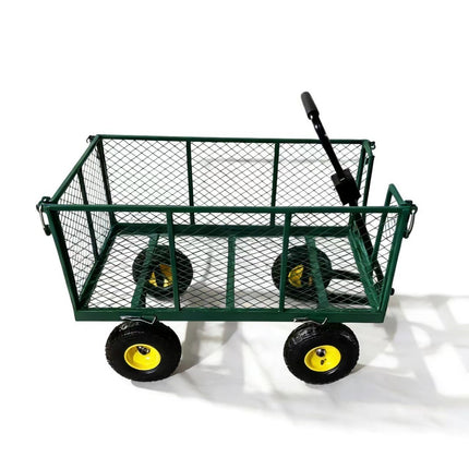 Garden Trolley TRAILER Deluxe High Sided Cart 500kg H Duty Festival Camping LARG