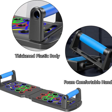 Foldable 14 in 1 Push Up Board Fitness Workout Train Gym Muscle Exercise Press