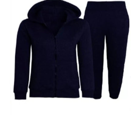 Hoodie Tracksuit For Unisex Kids Full Zip 2 Pcs School & Casual Sportswear Set