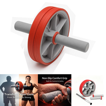 Abs Roller Exercise Wheel Abdominal Fitness Muscle Core Trainer Strength Workout