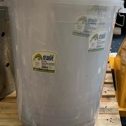 70L Storage Bucket Clear Plastic Multi Purpose Use Storage Organizer With Lid