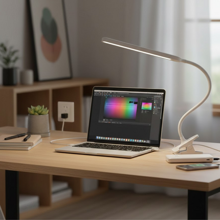Clip on Desk Led Lamp Reading USB Clamp Home light Adjustable Flexible Neck