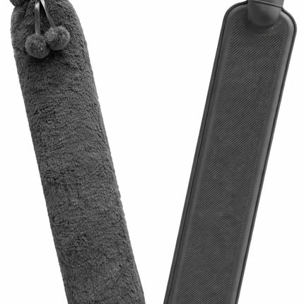 Extra Long 2.2L Hot Water Bottle Soft Fleece Cover Body Pain Relief Dark Grey