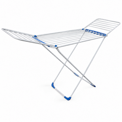 Winged Folding Clothes Airer Heavy Duty Metal Laundry Drying Rack Indoor 18M