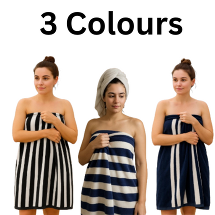 2 Pack Cotton Terry Bath & Shower Towels Soft Absorbent 50x40cm for for Unisex