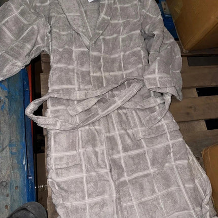 Unisex Cotton Terry Bathrobe Soft Towel Gown Dressing Robe Men Women