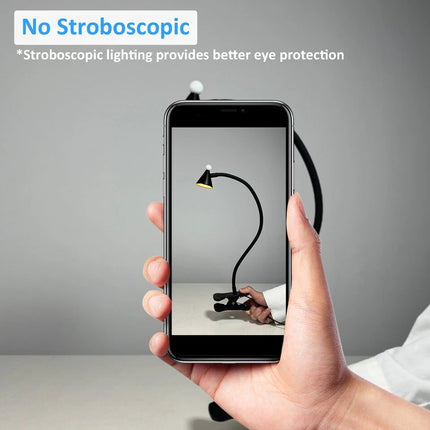 LED Desk Lamp Clip On Reading Light 3W Eye Care Flexible 10 Brightness Levels