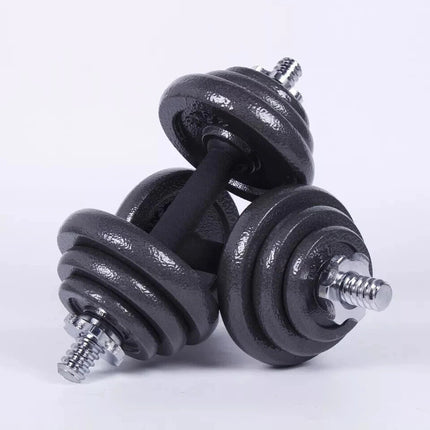 Cast Iron Adjustable Dumbbells & Barbell Set 20Kg Durable for Men & Women