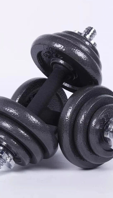 Cast Iron Adjustable Dumbbells & Barbell Set 20Kg Durable for Men & Women