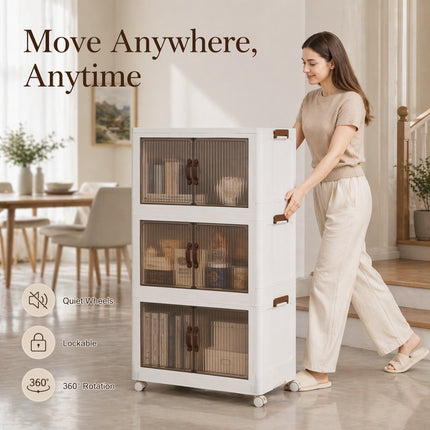 3/4 Drawer Storage Cabinet Plastic Home & Office Multi Purpose Organiser Unit