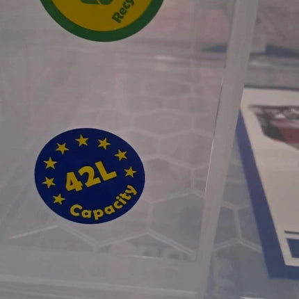 42L Clear Storage Box with Lid
