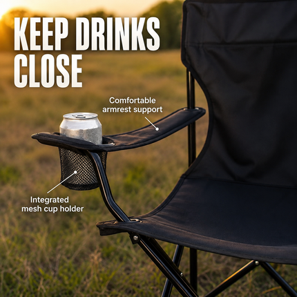 2x Folding Camping Chairs Lightweight Outdoor Garden Beach Picnic Portable Chair