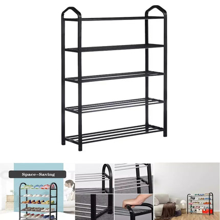 5 Tier Shoe Stand Rack Lightweight 20 Pairs Storage Compact Organizer Shelf
