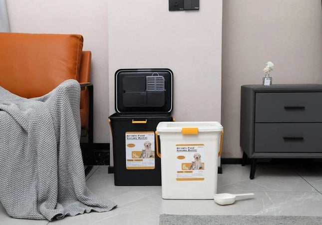 17–23L Pet Food Storage Container – Airtight Dry Food Bin with Scoop
