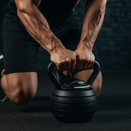 Adjustable Kettlebell Weight Set Exercise Home Gym Fitness Workout 18Kg