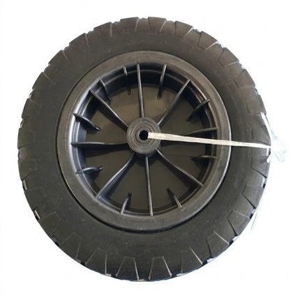 PU Wheelbarrow Wheel 14 inch 3.50-8 Puncture Proof Solid Heavy Duty Tyre Black