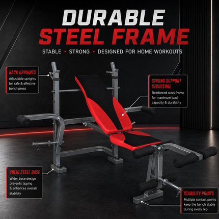 Multi Functional Weight Bench Press Gym Adjustable Exercise Workout Bench Press