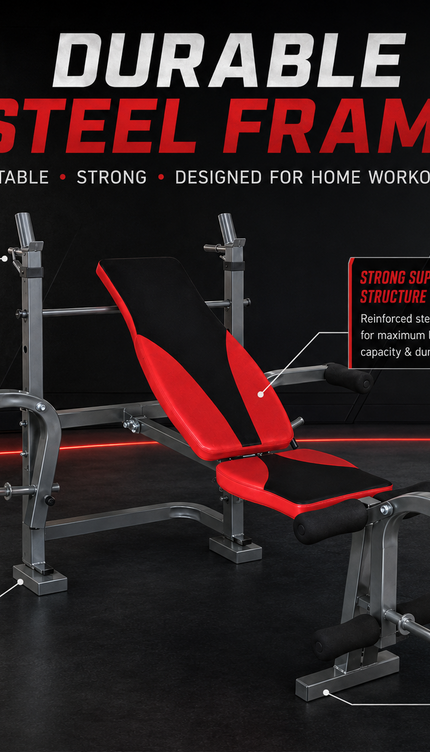 Multi Functional Weight Bench Press Gym Adjustable Exercise Workout Bench Press