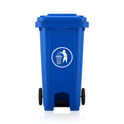 Outdoor Wheelie Bin Trash Can 100L/120L EN840 Large Rubbish Waste Dustbin