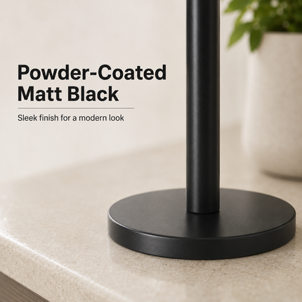 Kitchen Roll Holder Matt Black Stainless Steel Freestanding Paper Towel Stand