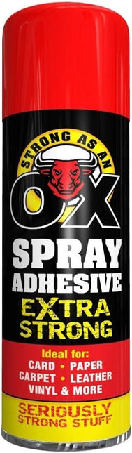 Heavy Duty Spray Adhesive Glue 500ml Extra Strong Bond Carpet Tile Fabric