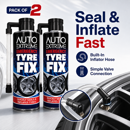 2x Instant Tyre Fix Spray Bicycle Bike Emergency Puncture Repair Sealer 300ml