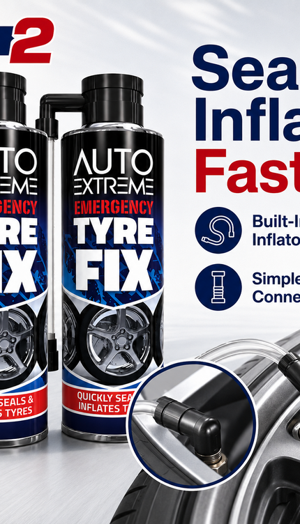 2x Instant Tyre Fix Spray Bicycle Bike Emergency Puncture Repair Sealer 300ml