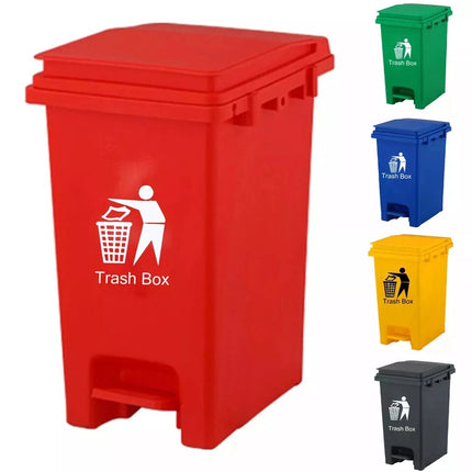 Slim Pedal Bin Recycling Waste Rubbish Dustbin Kitchen Bathroom Home Office Use
