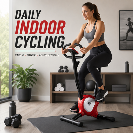 Exercise Bike With Adjustable Seat Cardio Exercise Gym Upright Spinning Bicycle