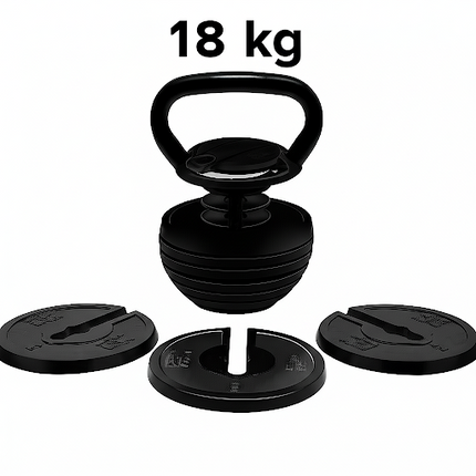 Adjustable Kettlebell Weight Set Exercise Home Gym Fitness Workout 18Kg