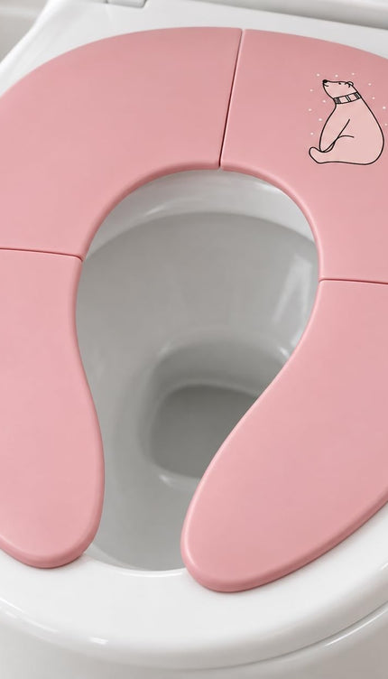 Folding Potty Training Seat Toddler Travel Toilet Trainer Non Slip Kids Pink