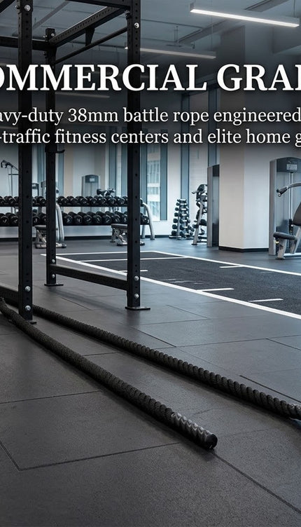 38mm Heavy Duty Battle Rope – Gym & Cardio Training