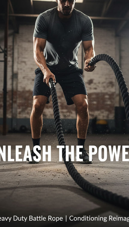 38mm Heavy Duty Battle Rope – Gym & Cardio Training
