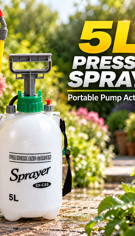 5L Garden Pressure Sprayer Pump Action Weed Killer Chemical Water Spray Bottle