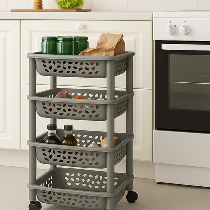 3/4 Tier Grocery Storage Trolley