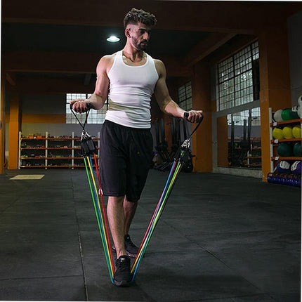 11PC Resistance Bands Set for Workout Exercise CrossFit Fitness & Yoga Training