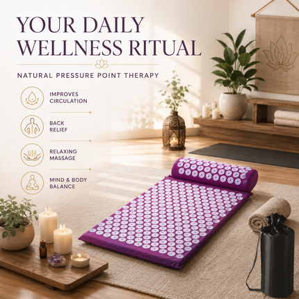 Accupressure Body Mat Massage Relieve Back & Neck Pain Relax Muscles Stress +Bag