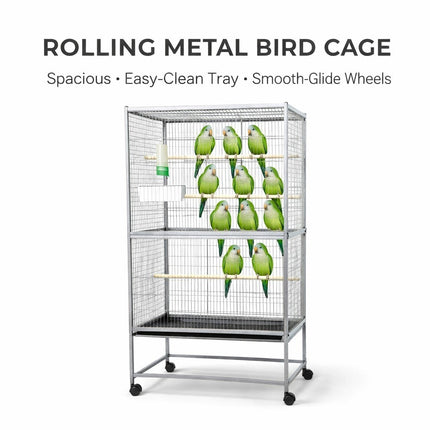52 inch Steel Standing Large Flight King Bird Cage Cockatiels Parrot Pigeons