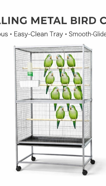 52 inch Steel Standing Large Flight King Bird Cage Cockatiels Parrot Pigeons