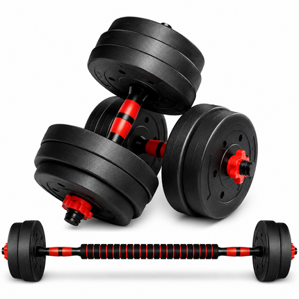 Adjustable Dumbbell Barbell Kettlebell  15KG  Weight Set 6 in 1 Home Gym